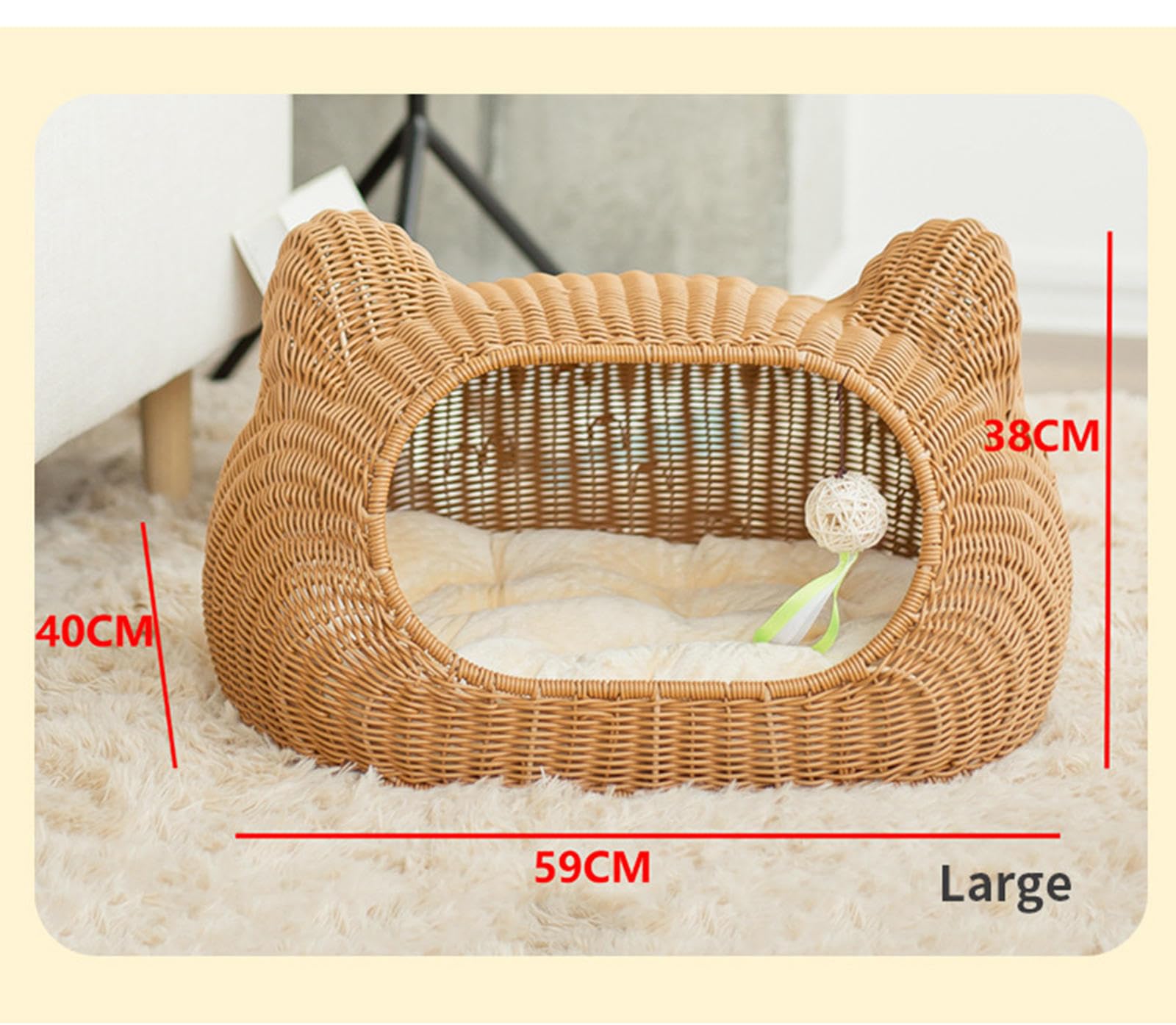 ペットベッド　犬猫用ウィッカーバスケット 51XibmbW1SL.jpg_BO30,255,255,
