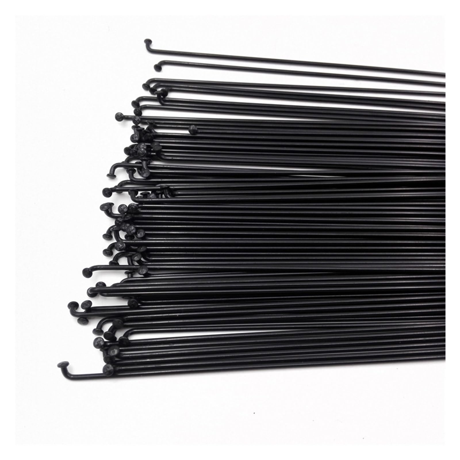 Rayons De Vélo Noir 2,0 Mm - Lot De 20 Avec écrous - Acier 45 - Course En J - Pour VTT, Vélo Route - Longueur à Choisir