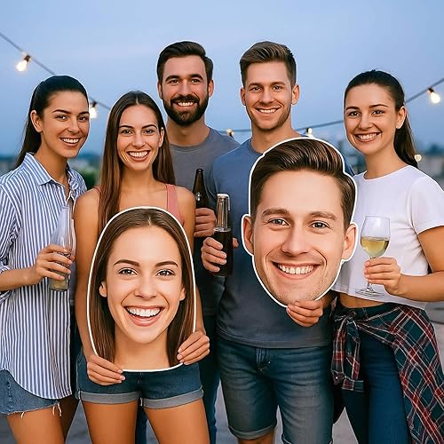 Miniatura 6 de Big Head Cutout - Cartel de cartón de cara gigante de 20 a 48 pulgadas, accesorio de foto personalizado, soporte de cara de gran tamaño, decoración