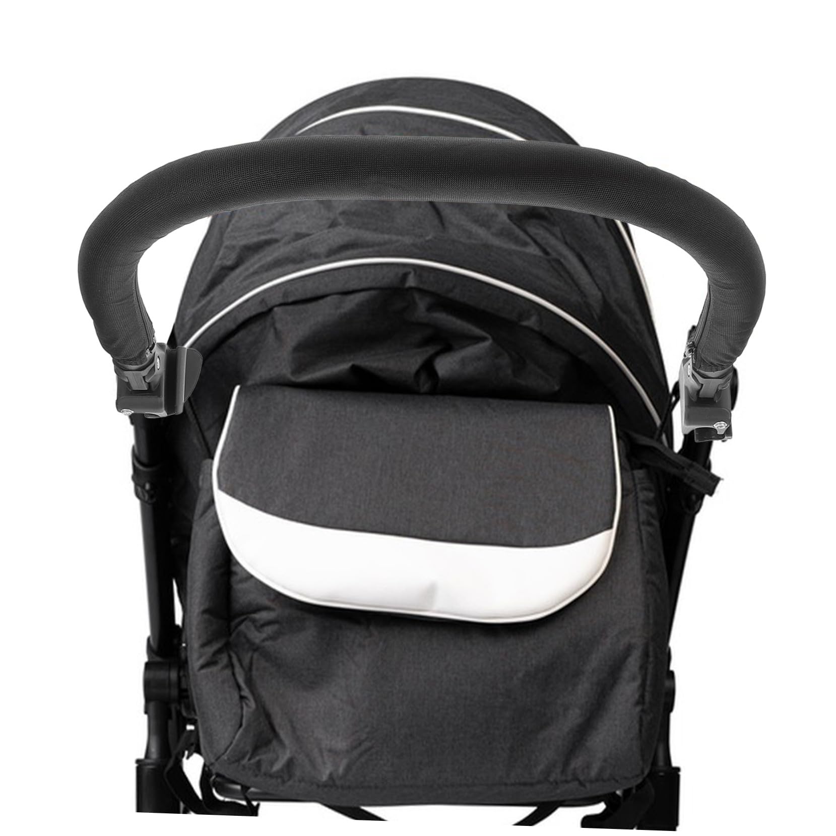 Didiseaon Barra Transversal del Cochecito para Ñiño y Niño Pequeño, Accesorio Negro de Metal y Espuma Instalación Simple, Práctico para Silla de Paseo