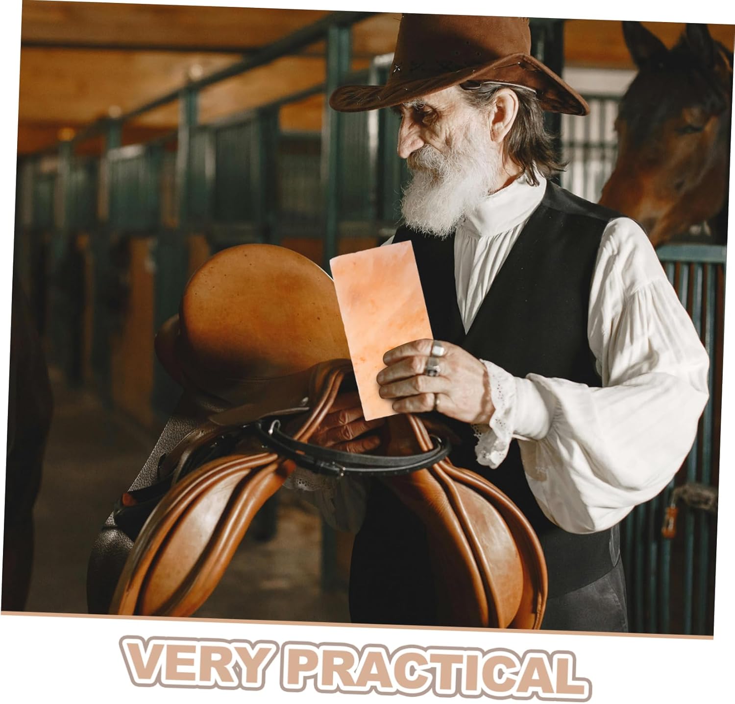 VOSAREA Farmhouse Salt Block for Livestock Essential Mineral Licking Block for Cattle Sheep Horses Lightweight Long-Lasting Nutrient for Improved Digestion and Health