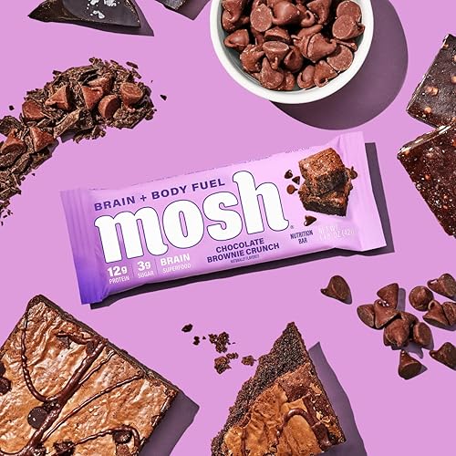 Miniatura 56 de MOSH Barras de proteína keto de chocolate blanco limón, altas en fibra, bajas en carbohidratos, sin gluten, altas en proteínas, aperitivo saludable