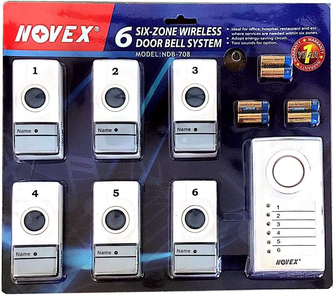 Novex Six Zone Wireless Door Calling Bell System