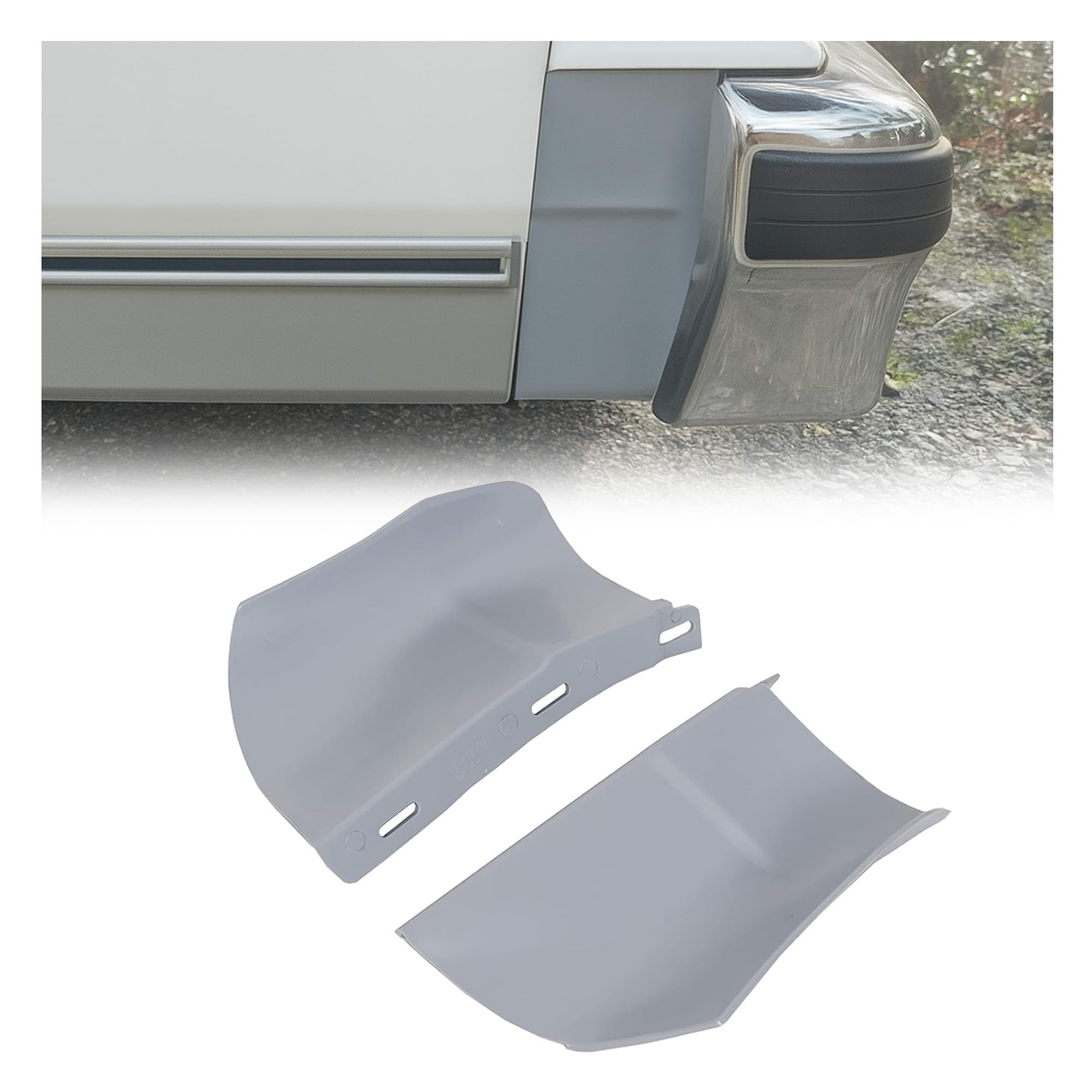 Restore Your Classic Chevy: ECOTRIC Rear Bumper Quarter Panel Fillers Kit for 1986-1990 Caprice Impala – Precision Fit Gray
