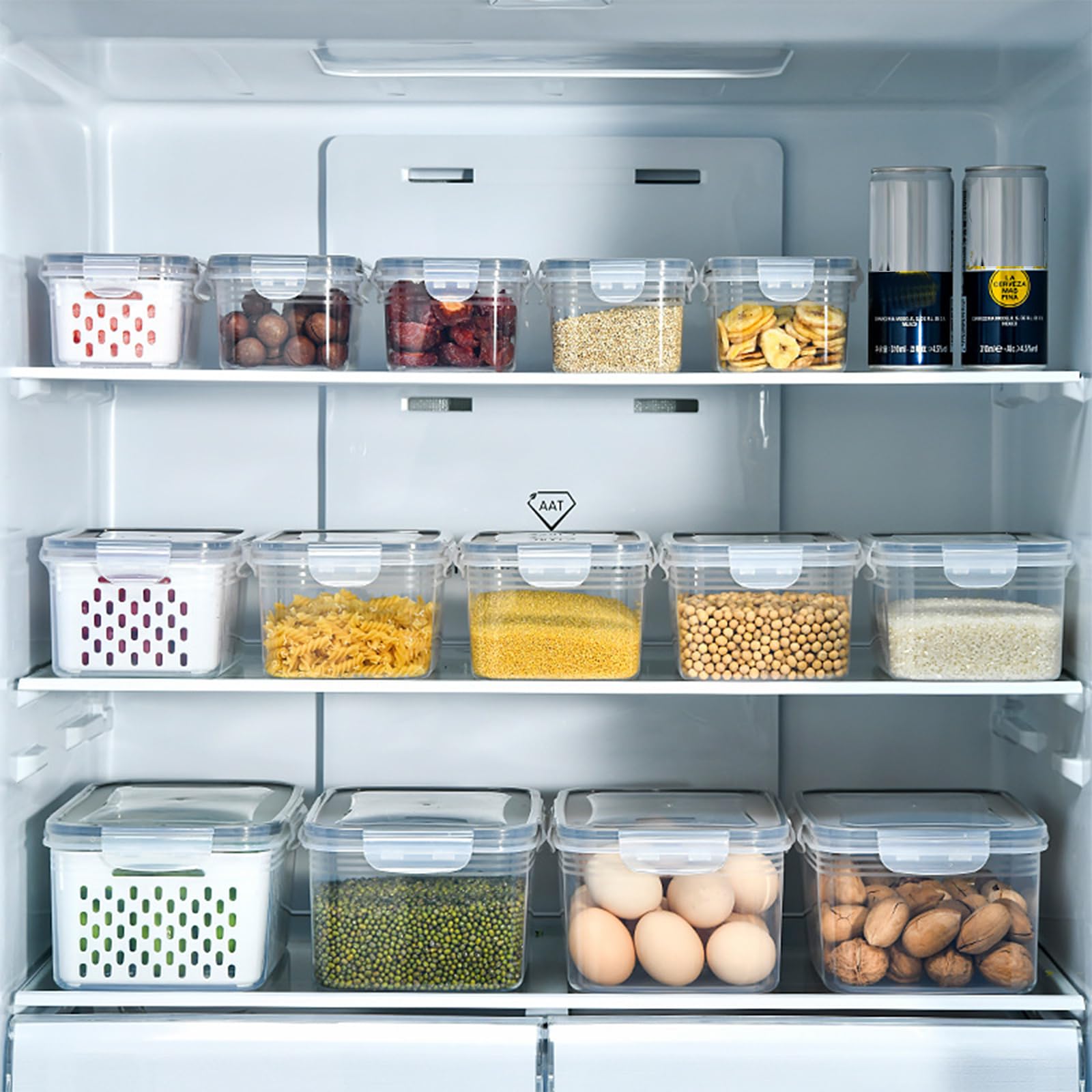 3pcs Obst Aufbewahrung Kühlschrank,kühlschran Aufbewahrung,aufbewahrungsbox Kühlschrank,gemüsebox Kühlschrank,kühlschrank Boxen Mit Trennwand,berry Bin Kühlschrank,kühlschrank Organizer Obst Gemüse Küche, Haushalt & Wohnen