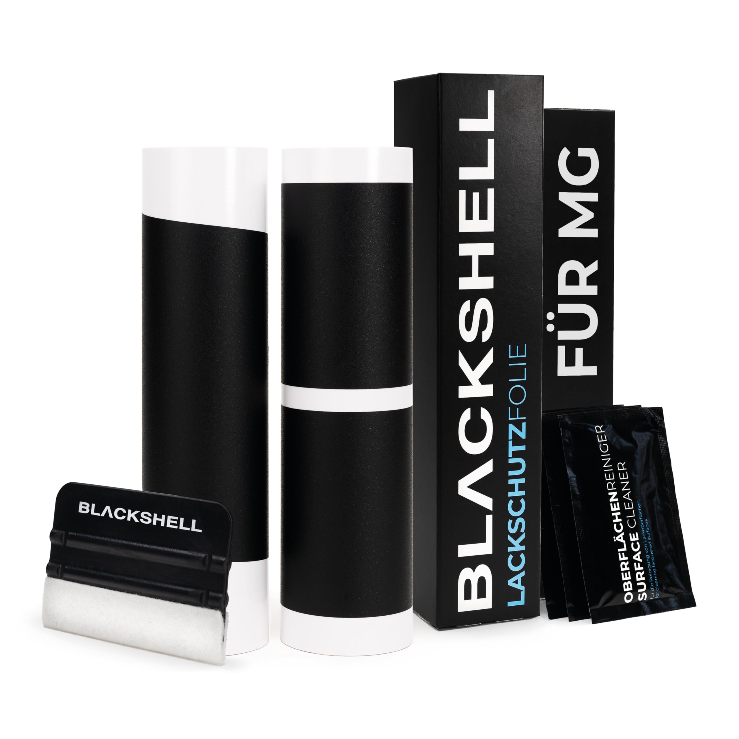 Blackshell® Lackschutz Set passend für MG S5 | Typ ES34 | ab 2025 Matt Schwarz - passgenauer Ladekantenschutz, Einstiegsleisten inkl. Set für Folierung