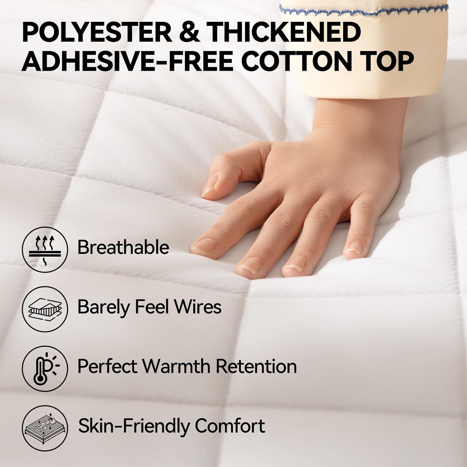 Heated Mattress Pad Twin, Bed Warmer with Preheat Functions, 6 Heat Settings, 1-10 Hours Auto Shut Off, Fast Heating, Deep Pocket Fit, Machine Washable, ETL Certified Electric Mattress Pad, 39"x75"