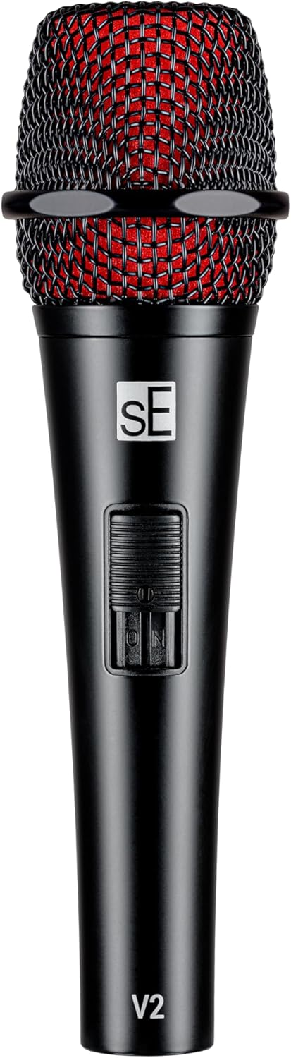 SE Electronics V2-SW-XLR Supercardioid Dynamic Handheld Microphone with On/Off Switch (Includes 15′ Cable) SE Electronics V2-SW-XLR Supercardioid Dynamic Handheld Microphone with On/Off Switch (Includes 15′ Cable)