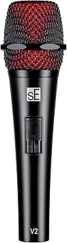 SE Electronics V2-SW-XLR Supercardioid Dynamic Handheld Microphone with On/Off Switch Includes 15 Cable