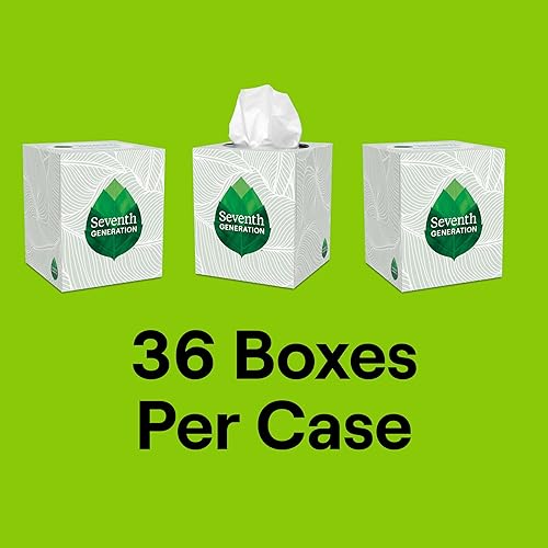 Vista 3 de Seventh Generation Facial Tissue, 2-Ply Sheets, 85-Count Boxes (Pack of 36)