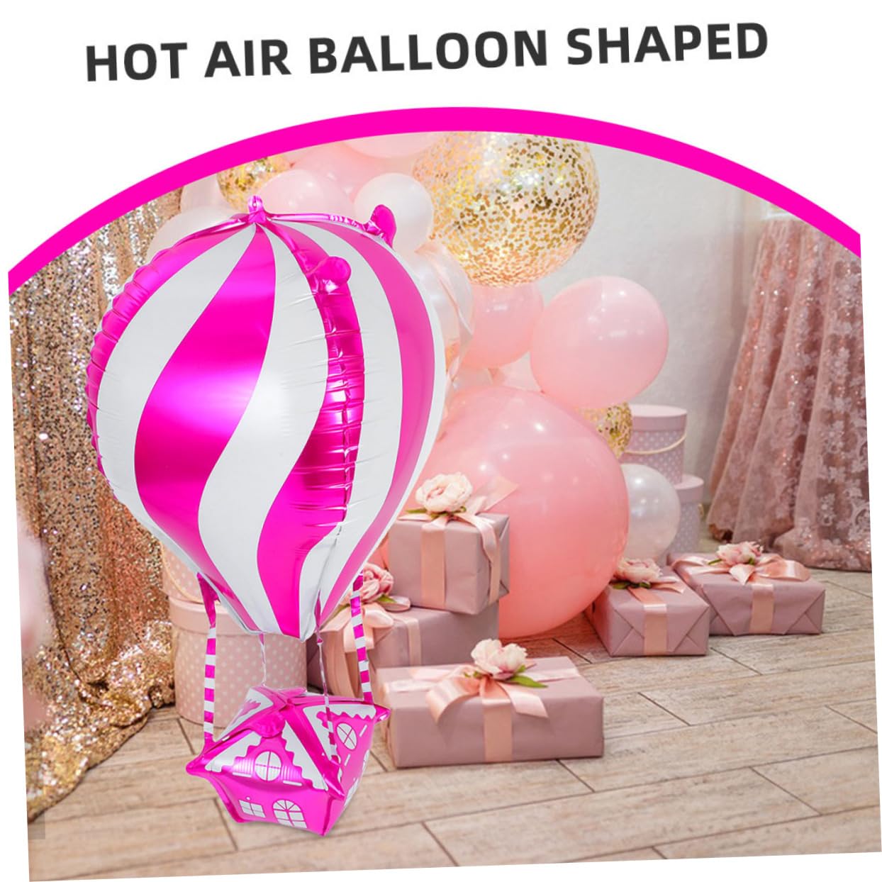 SOLUSTRE 50 Pièces Ballons Aluminium Montgolfière Décoration Événementielle pour Anniversaire Shower Mariage Effet Visuel Immersif et Installation Facile