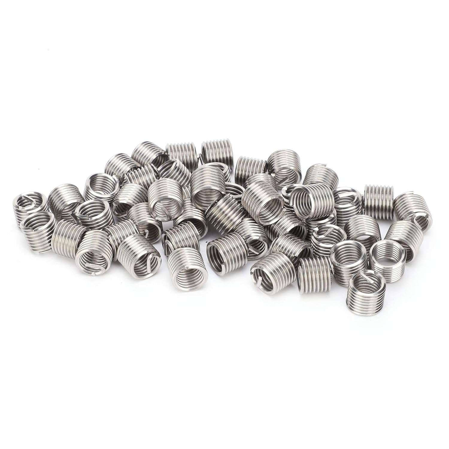 Wire Thread Insert Sleeve Bushing, Screw Protective Coil Repair Nut Kit, 50Pcs M10 Stainless Steel -, Elastic Thread Strength, Ideal for Automotive and (1.5D)