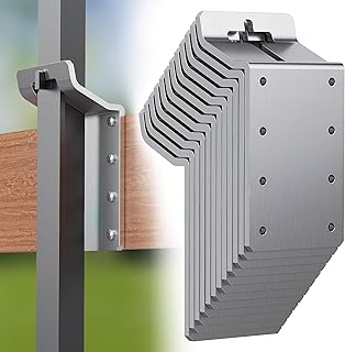 12 Pcs T Post Brackets Vertical, Heavy Duty T Post Mounting Bracket for T Shape Wood Fence Posts, T Target Hanger, T-Post Lumber Brackets for Posting Signs, Bird House Feeder, Mailbox