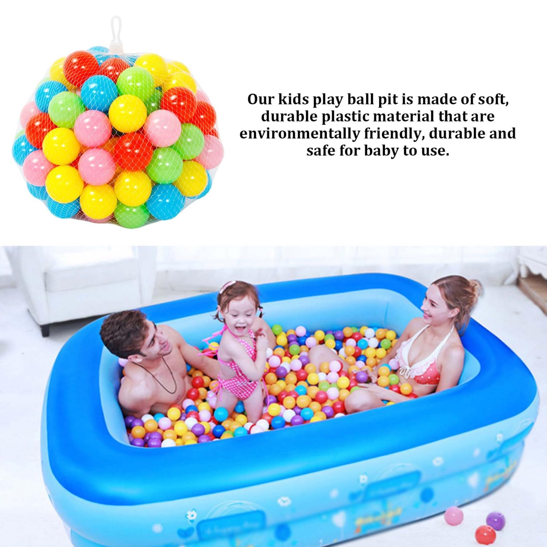 100 pezzi per bambini, piscina di palline rotonde, piscina di palline, coloful, oceano, giocattoli per bambini, in plastica, per, ragazzi, ragazze, giochi per, con