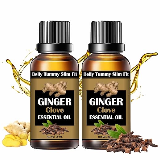 Exomoon Belly Drainage Ginger Clove Oil,Tummy Ginger Drainage Massage