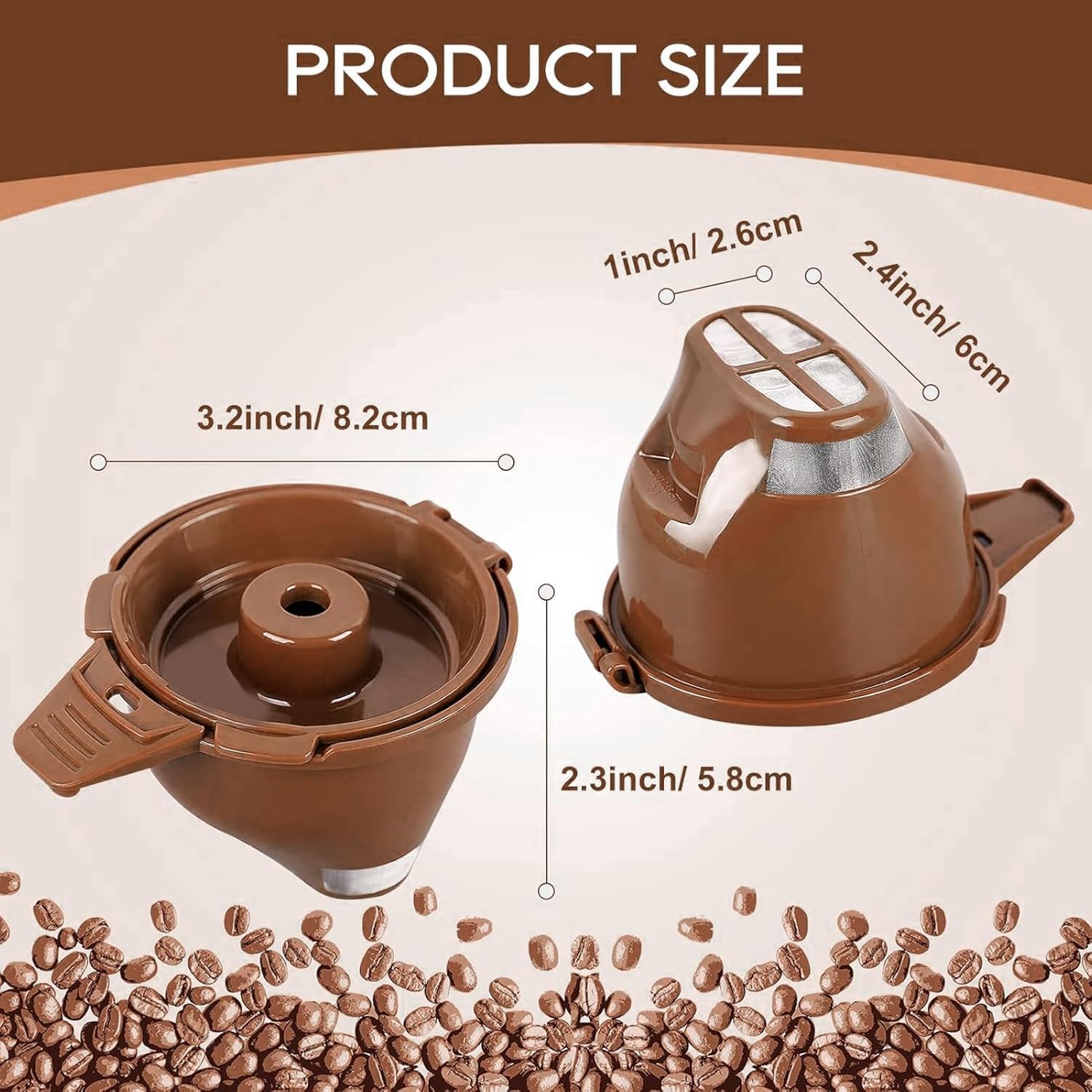 2 Pack Coffee Brew Basket Replacement for 49974 49975 49976 49979, PP Material, Reusable Filter