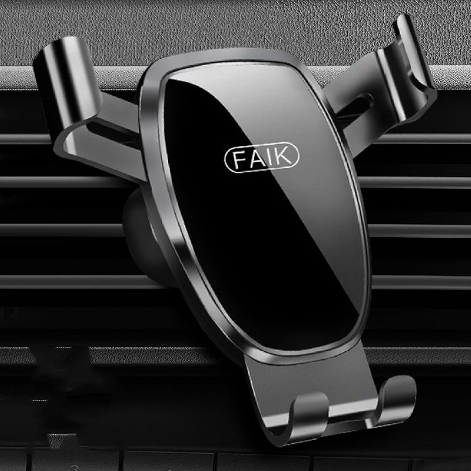QQLady Mobile Phone Rack air Outlet Gravity Sensing car Mobile Phone Bracket car Mobile Phone Bracket Triangular Gravity Mirror Bracket Matte [Cool Black] image 4