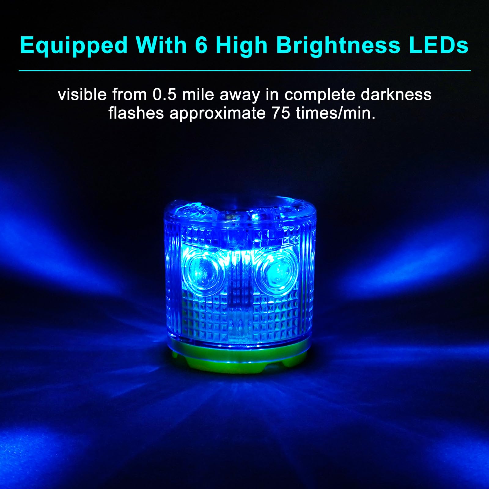 Snapklik.co : Solar Strobe Warning Light: IP54 Waterproof Flashing - View #7