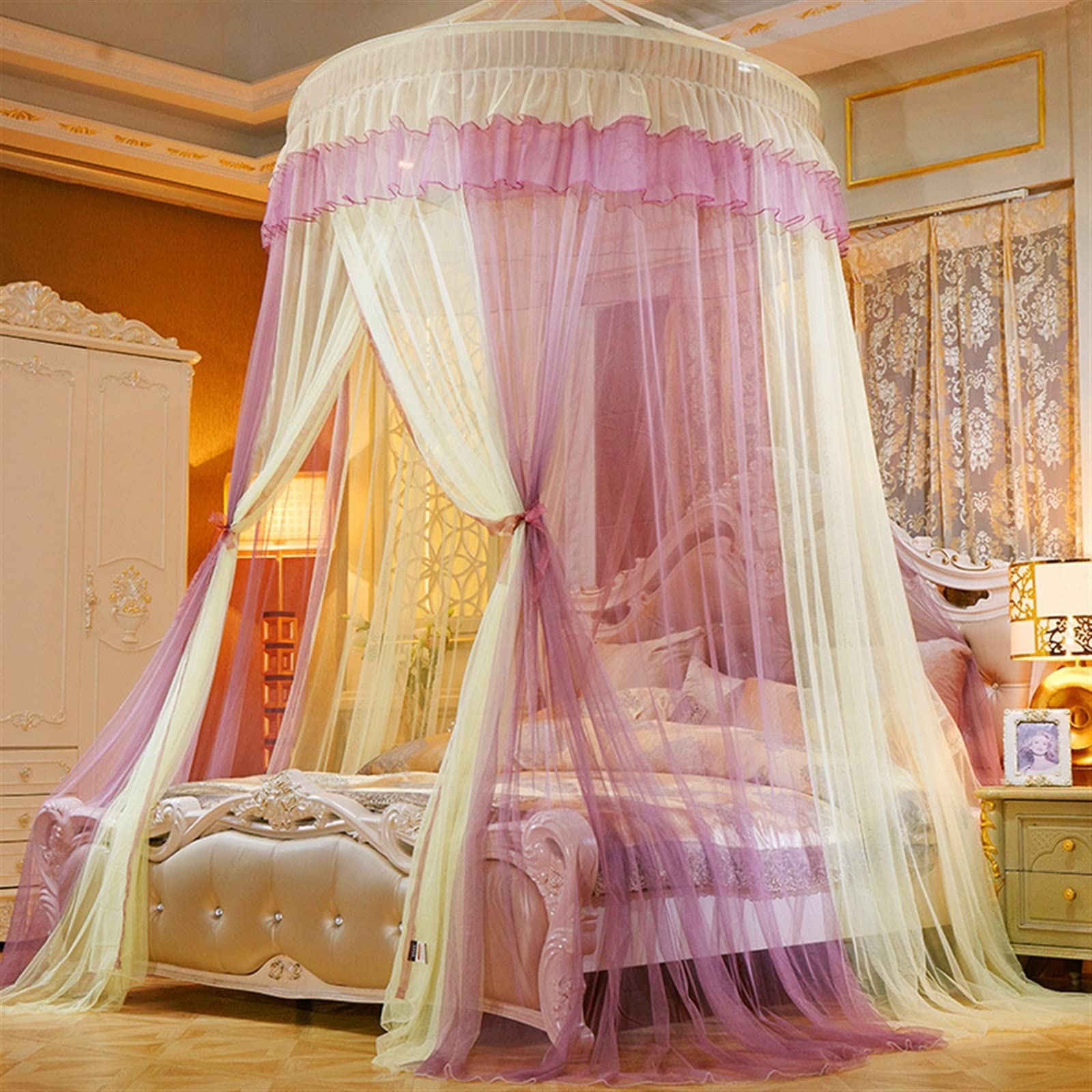 Klamboe Bed Luifel met Verlichting voor Tweepersoonsbed