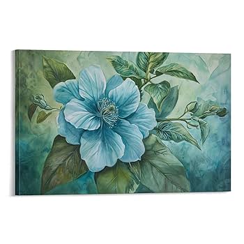 絵画インテリア 額付(青緑＋金色の枠) 油絵 F4-070202 花 ばら 絵画インテリア 額付(青緑＋金色の枠) 油絵 F4-070202 花 ばら 絵画