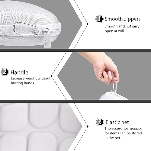 Miniatura 4 de co2CREA Carcasa rígida de repuesto para mouse inalámbrico Logitech MX Master 3 Master 3S Advanced (funda gris media)