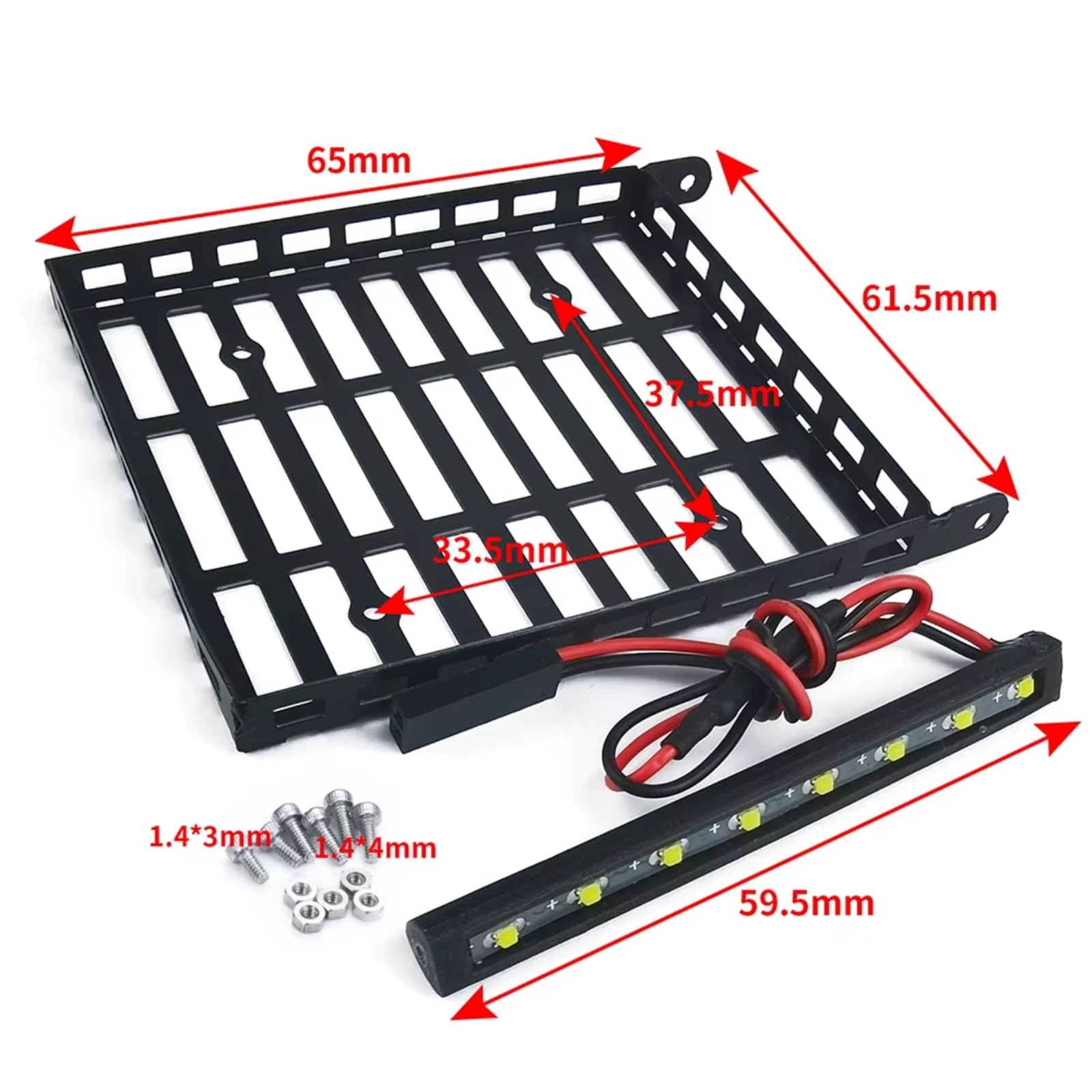 Per Axial Per SCX24 AXI00005 Per Gladiator 1/24 Portapacchi In Metallo Luce RC Auto Decorazione Accessori Accessori Giocattoli Rc