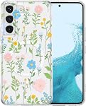 RALEAVO for Samsung Galaxy S23 Ultra Case Compatible with MagSafe Clear Floral Case with Flower Branch Pattern for Girls Women Slim Cute Hard Back Shockproof S23 Ultra Phone Case,Transparent | For Samsung S23 Ultra Magnetic Flower Case Compatible wit