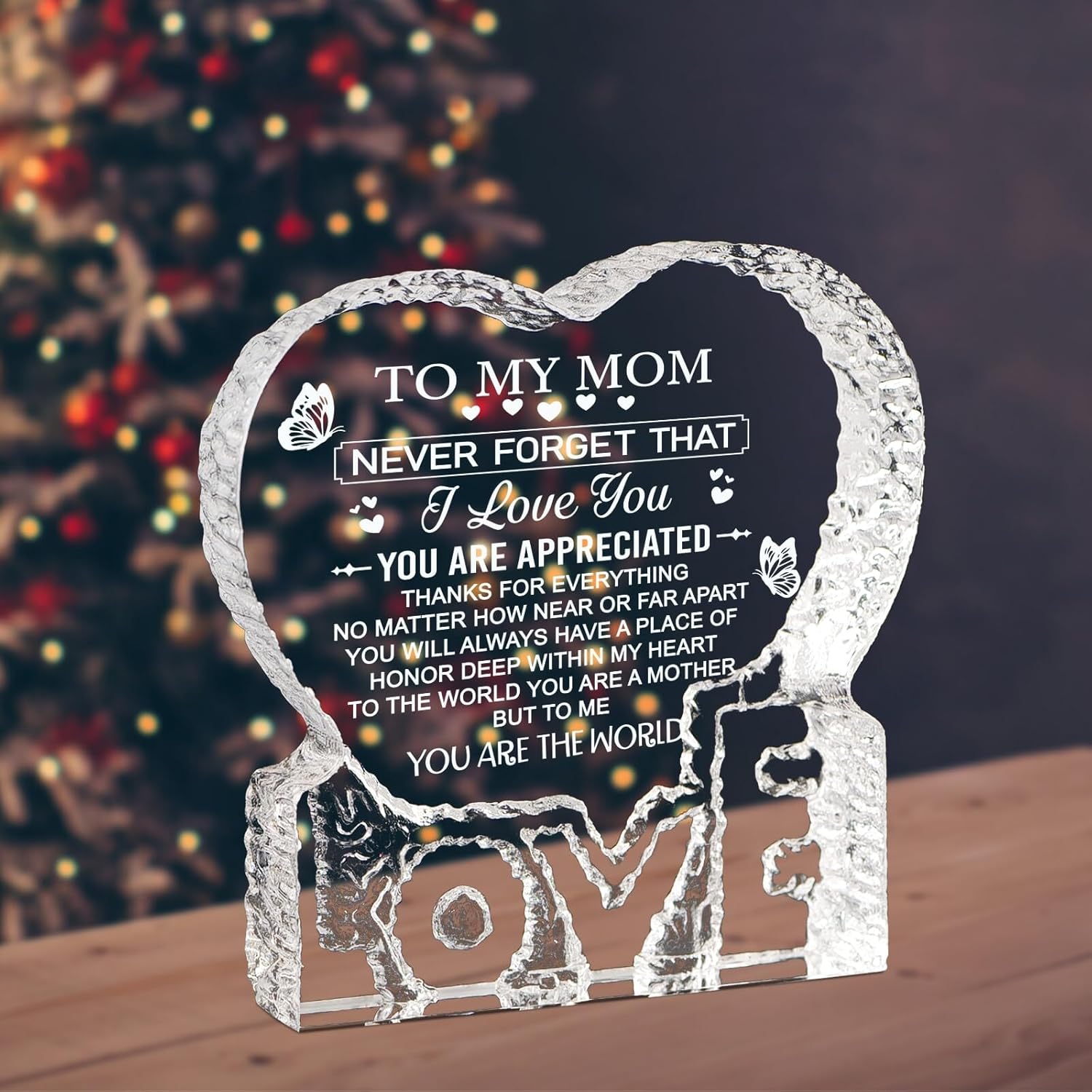 Mothers Day Birthday Gifts for Mom, Mothers Day Crystal Keepsake Gift from Daughter Son, Personalized Mom Gifts from Kids, Best Moms Presents 2026, Meaningful Birthday Gift Ideas for Mother Mama
