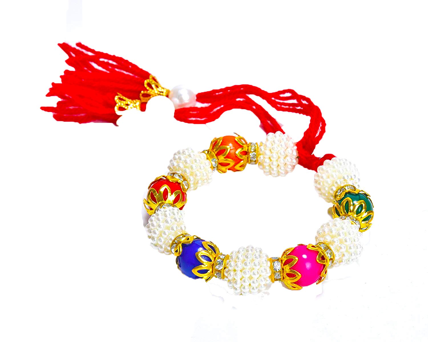 Set Of 6 Multicolored Bracelet Lumba Rakhi For Bhabhi Rakhi For Bhabhi Bhabhi Rakhi-image-32