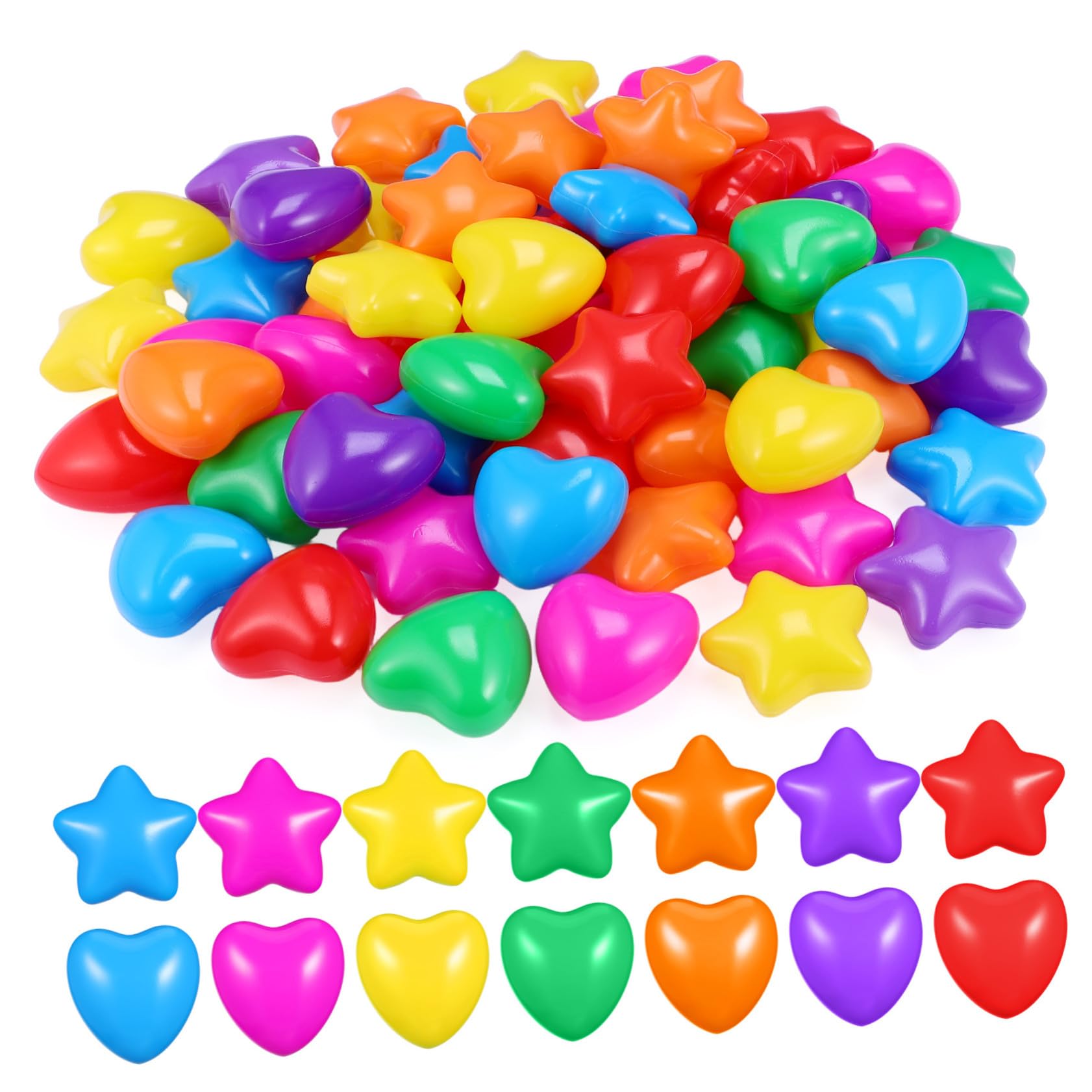 Boules de Fosse à Balle D'étoile et Cœur 60 Pièces PE