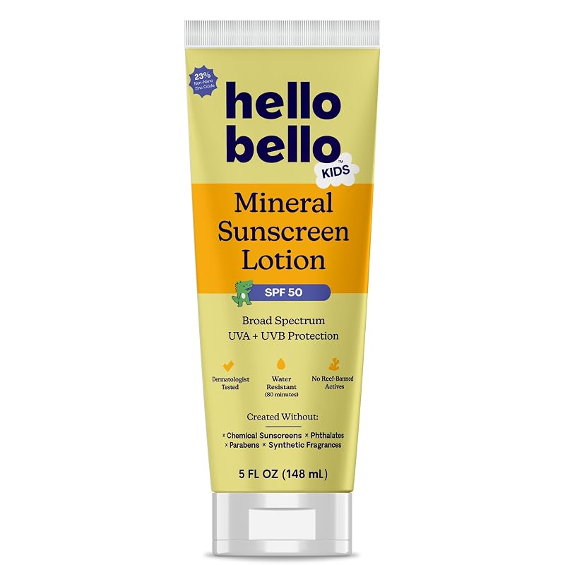 Protetor solar infantil Hello Bello FPS 50 com óxido de zinco não nano, 148 mL
