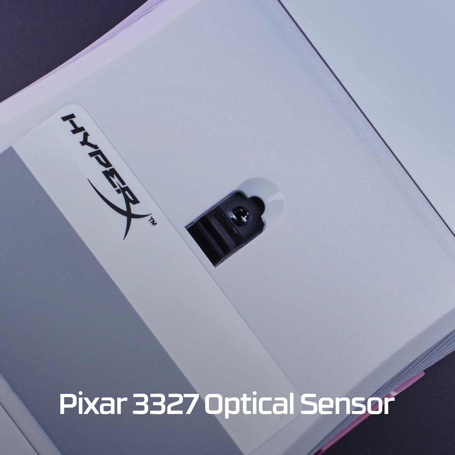 HyperX Pulsefire Core - RGB Gaming Mouse, Software Controlled RGB Light Effects & Macro Customization, Pixart 3327 Sensor up to 6,200DPI, 7 Programmable Buttons, Mouse Weight 87g - White/Pink