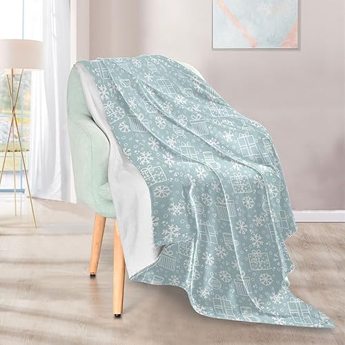 Miniatura 5 de KLL Christmas Illustrations Fluffy Blanket Winter Bed Blanket Warm Cozy Throws 50"x60" for Chair, Living Room, Office