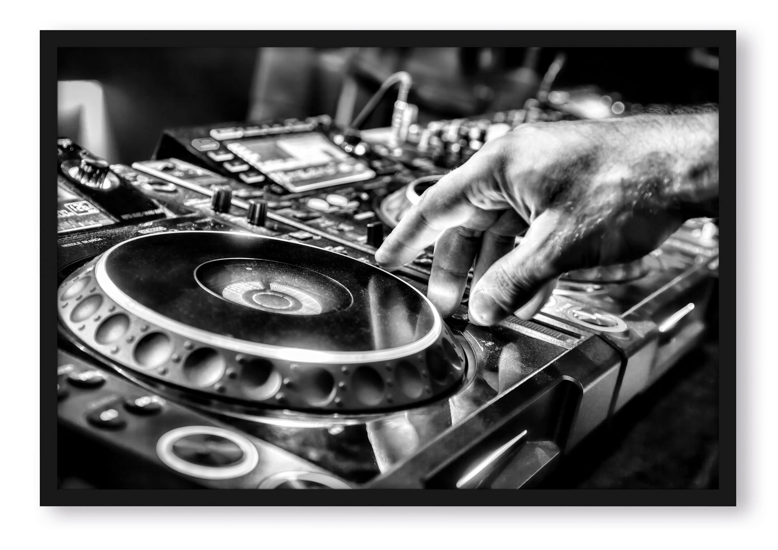Piatto da DJ Cool Music, poster in cornice/formato: 100 x 70 cm, stampa artistica incorniciata