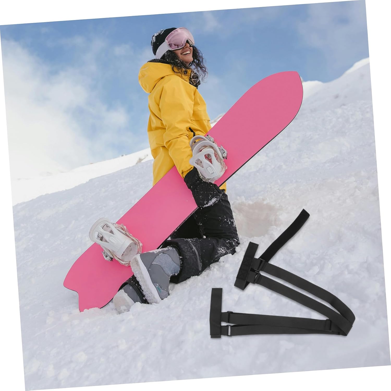 Portable Skateboard Shoulder Carry Backpack Adjustable Straps Ski Backpack for Standard Boards Versatile Skiing Accessories for Travel and Outdoor Sports