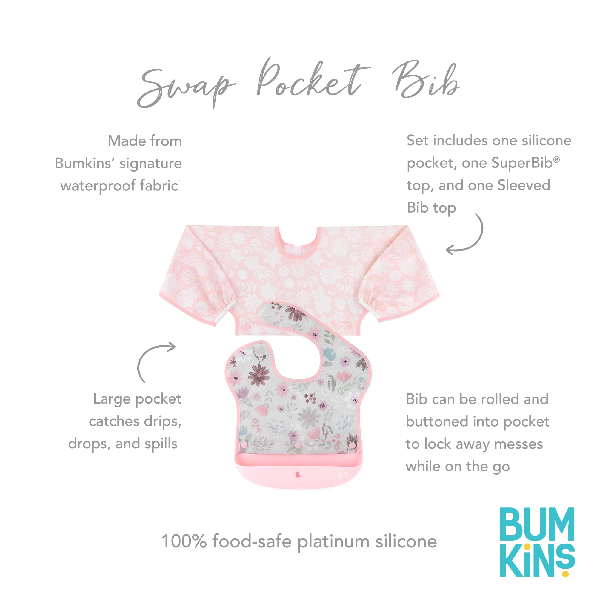 Bumkins Swap Pocket Bib Babero Unisex bebé
