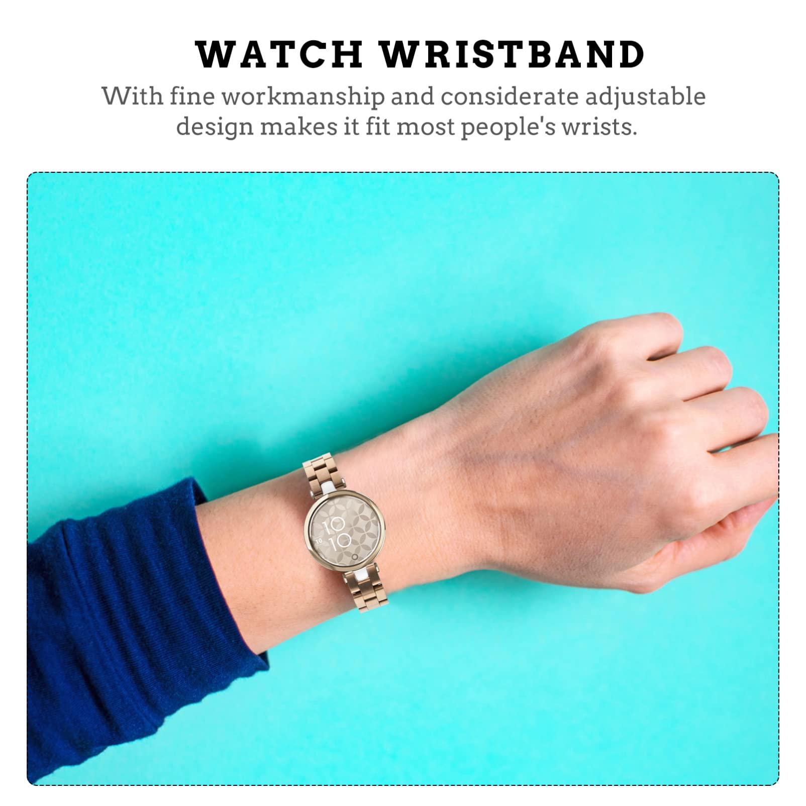 Gatuida 3pièces Bracelet Pour Montre Élégant Et Ajustable Compatible Montres Connectées Doré