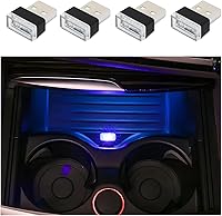 Vista 1 de 4 lámparas LED USB para el interior del automóvil, mini luz nocturna LED portátil, kit de iluminación ambiental de interfaz USB enchufable