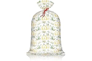 Extra Large Baby Gift Bag, Sage Green Jumbo Plastic Party Bag, 48 x 36 inches