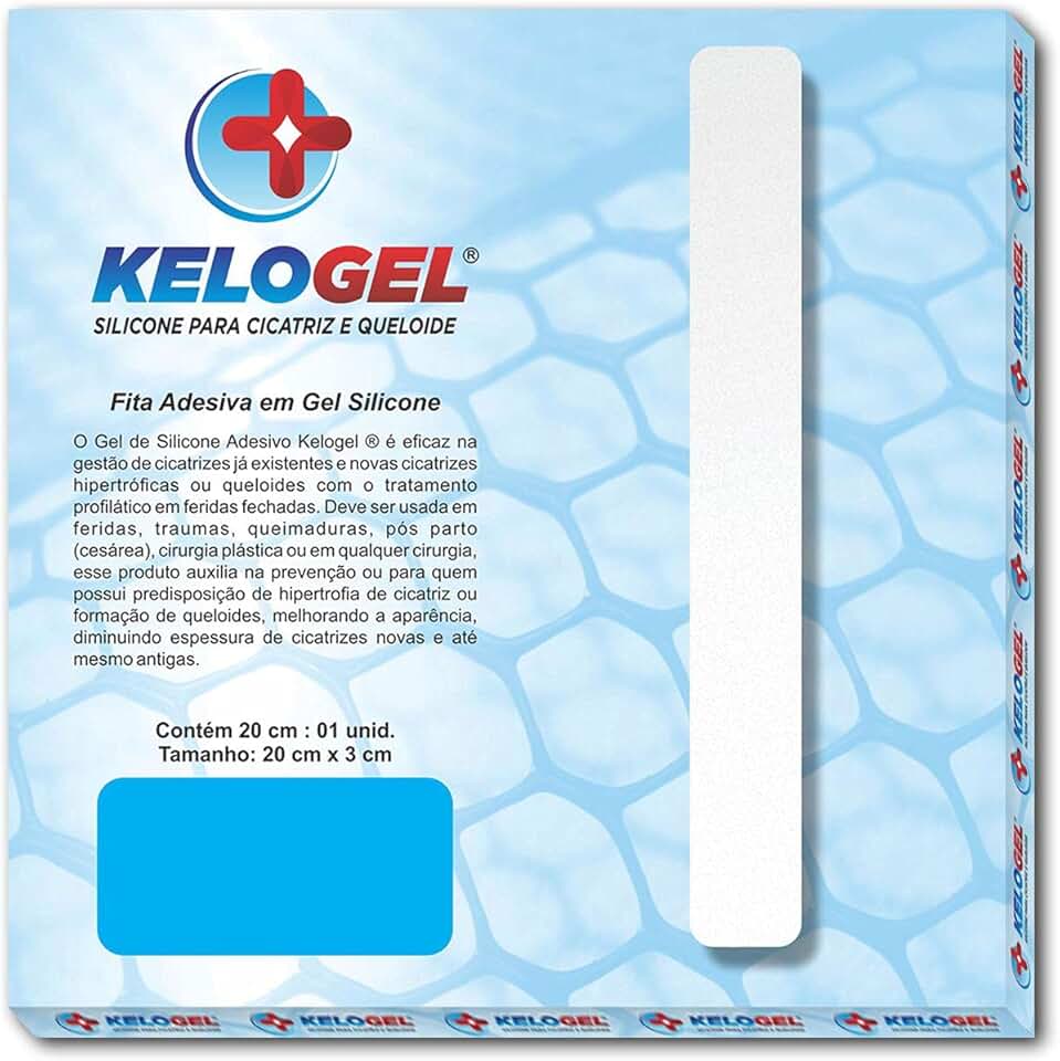 FITA DE SILICONE PARA CICATRIZ E QUELOIDE 20X3CM KELOGEL