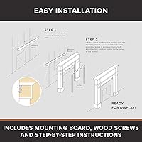 Vista 5 de Modern Ember Sabine Kit de Marco de Chimenea de Madera, Blanco 48" x 42" Abertura 72" x 54" Total Estética Moderna Minimalista; Incluye Marco