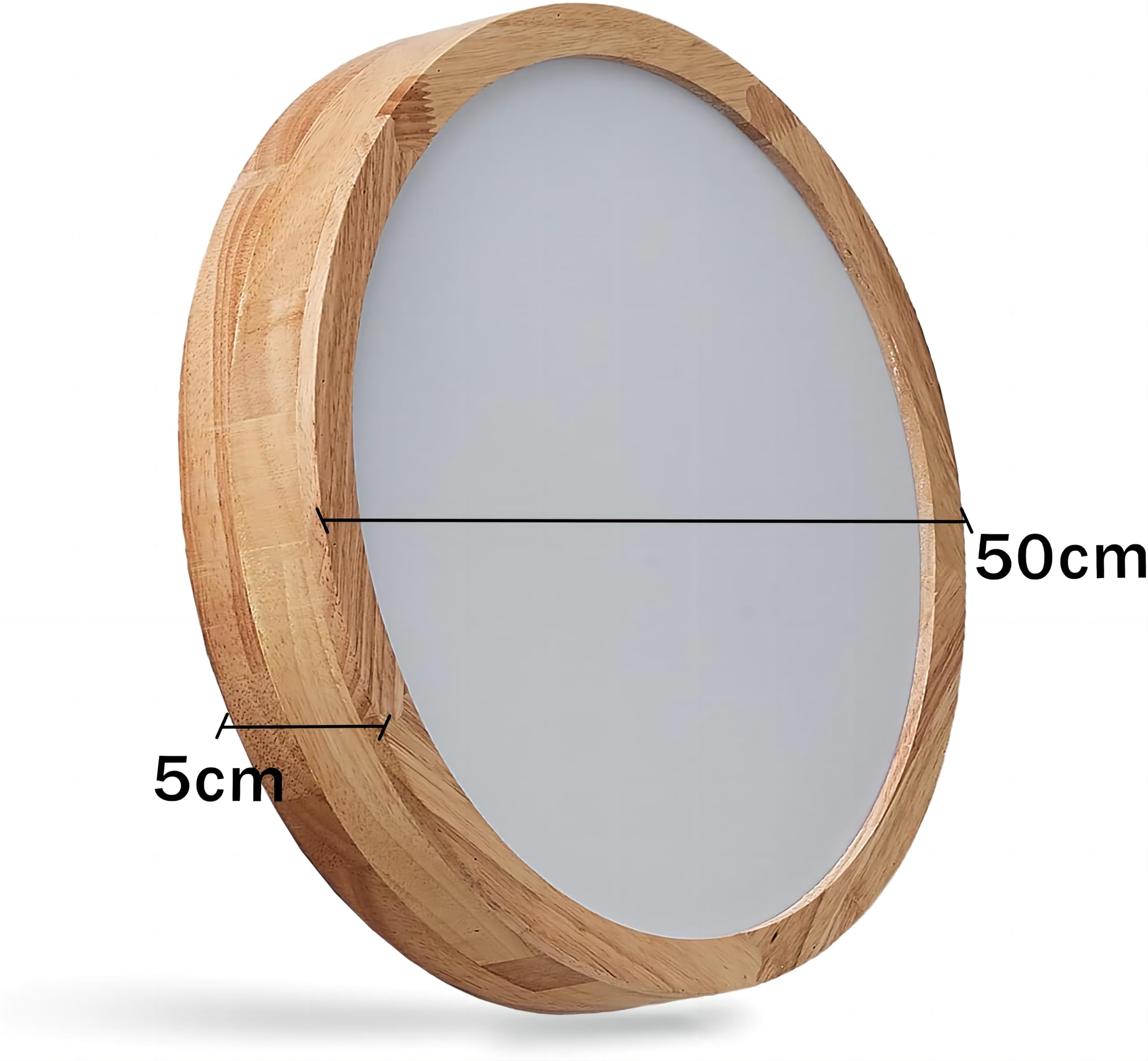 Plafon led techo Madera, 50cm Lampara techo Regulable 3000K-6000K | 36W Plafones para techo led Redondo Lampara de Techo con Mando a Distancia, Luz de Techo para Dormitorio Cocina Salon