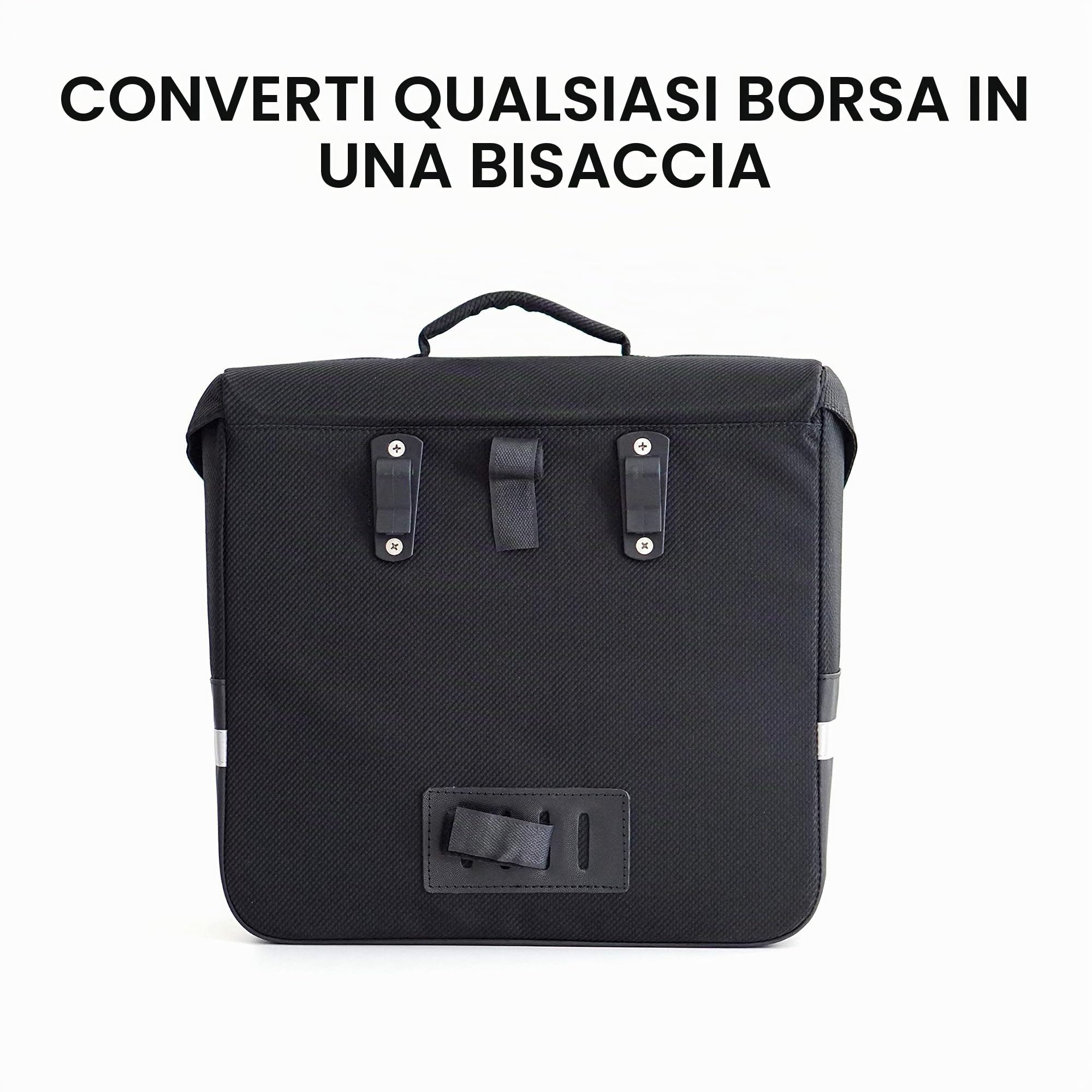 Vincita Kit ganci per borse laterali per bici per convertire qualsiasi borsa in una borsa Può essere utilizzato con portapacchi di diametro fino a 13 mm