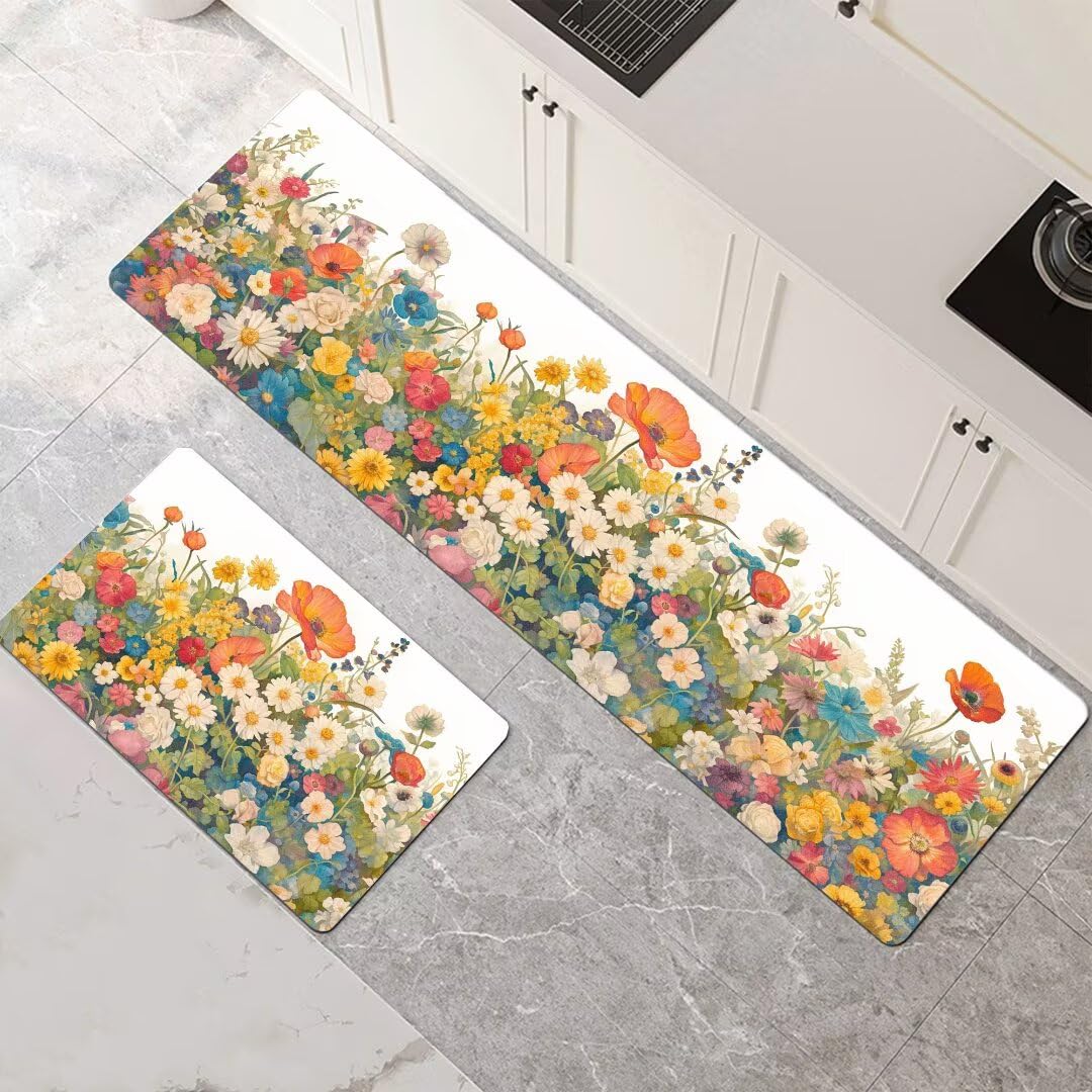 Tapis de cuisine devant evier lot de 2 tapis absorbant grand tapis de salle à manger 1-531