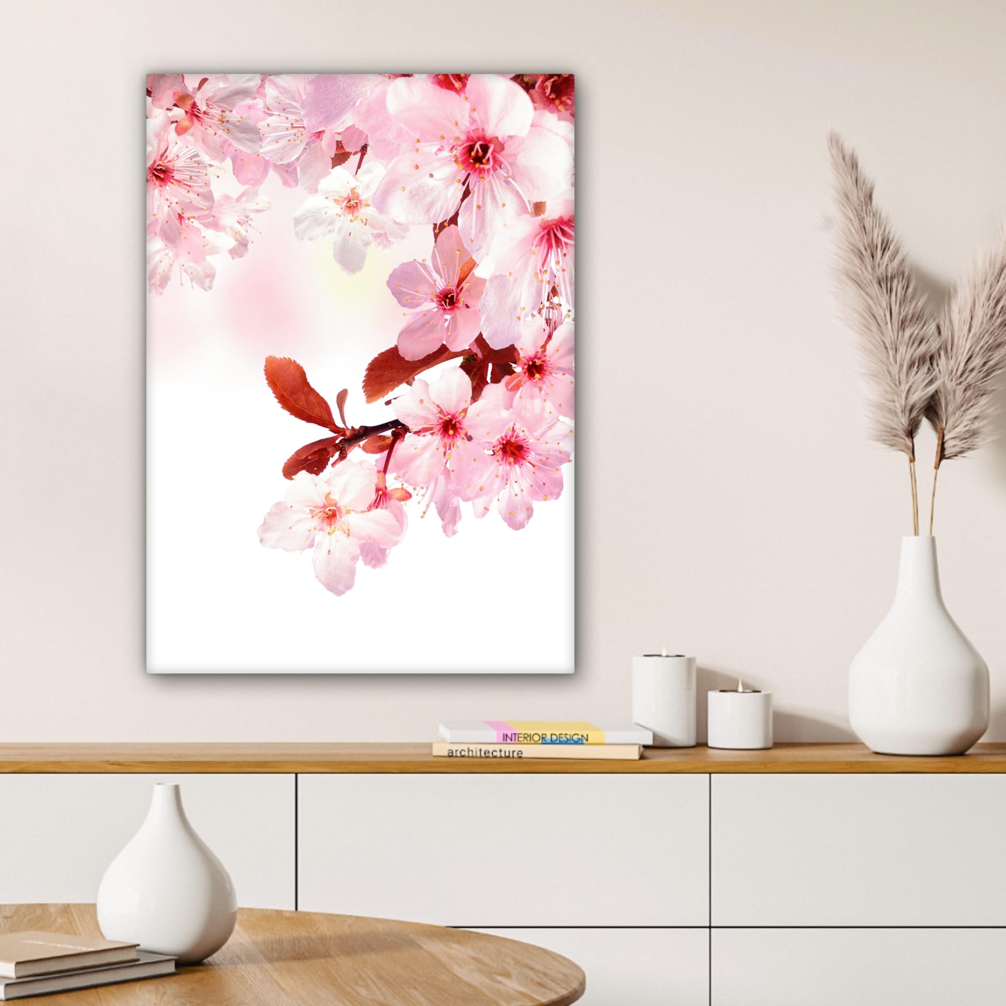 Decoracion Pared Dormitorio Cuadro Sobre Lienzo Abstracto Mármol Rosa - 70x50 Cm, Decoración Moderna Para Pared Lienzos Decorativos