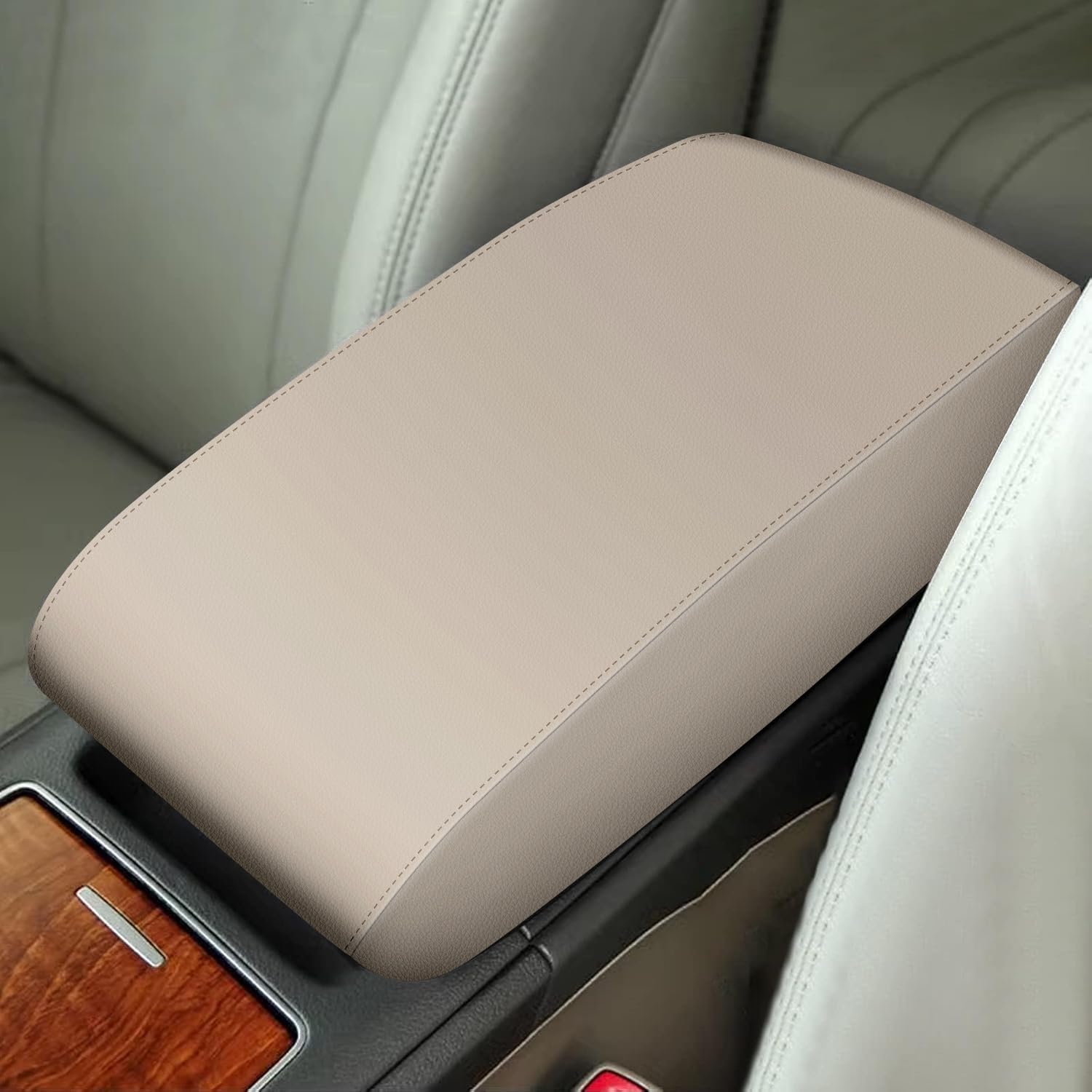AOMSAZTO Armrest Console Covers for 2007-2011 Toyota Camry Beige