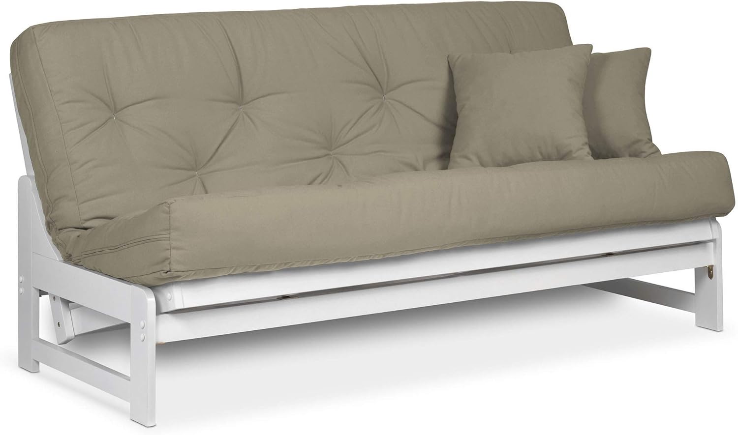 Nirvana Futons Arden White Futon Set Full or Queen Size