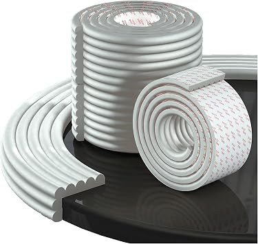 Multifunctional Foam Baby Safety Edge & Corner Covers Guards,Child Safety Bumper Strip,Baby Proofing Edge Protector,Suitable For Glass Table,Furniture,Fireplace6.5 Ft/2m Squaregray