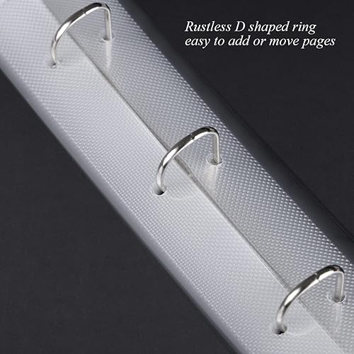 Miniatura 5 de 1DOT2 Álbum de fotos de 10 x 10 pulgadas con 3 anillos para manualidades, con 30 fundas de plástico, 60 páginas y cubierta de tela para bebés,