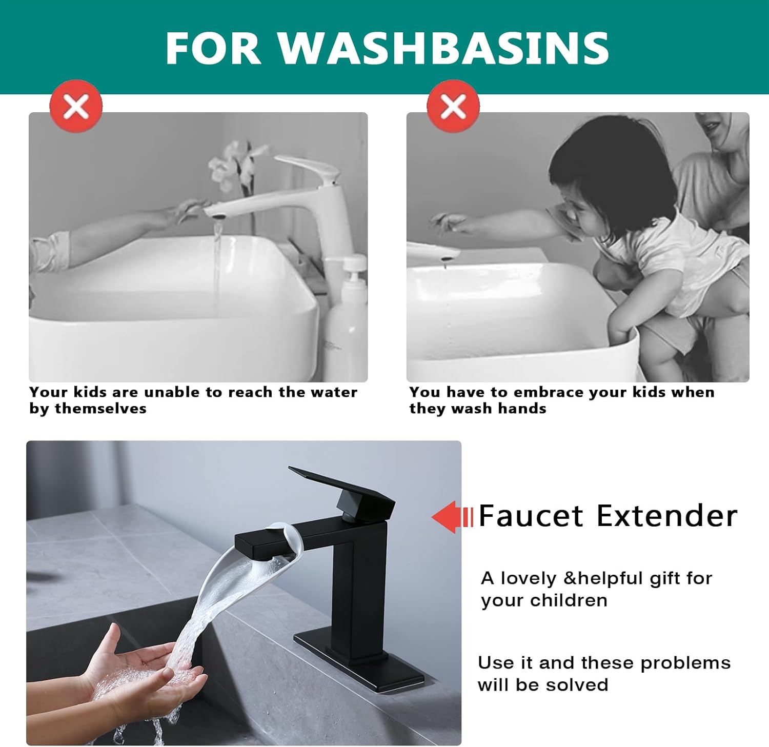 Matte Black Stainless Steel Single Handle Bathroom Faucet